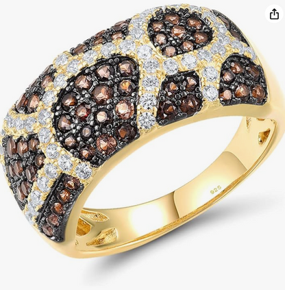 Cute Leopard Print Ring Cheetah Jaguar Ring Gold Diamond Panther Snake Skin Jewelry Birthday Gift