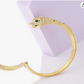 Cute Gold Diamond Green Eye Leopard Silver Bracelet Cheetah Jaguar Bracelet Panther Jewelry Birthday Gift Stainless Steel