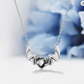 Black Diamond Bat Necklace Bat Wing Pendant Chain Hear Love Jewelry Halloween Birthday Gift 925 Sterling Silver 20in.