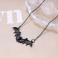 Cute Small Bat Necklace Black Bat Wing Pendant Chain Halloween Jewelry Birthday Gift 20in.