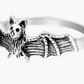 925 Sterling Silver Spooky Nocturnal Bat Ring Bat Wing Gothic Mystic Witch Ring Halloween Jewelry Birthday Gift