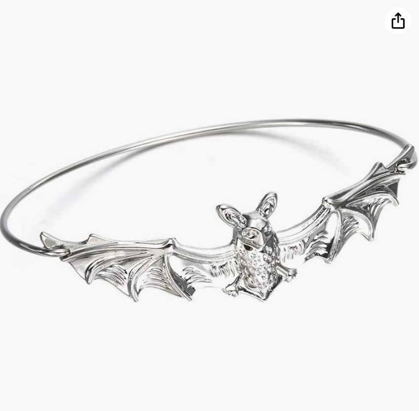 Adjustable Bat Bangle Bracelet Bat Wing Gothic Mystic Witch Bracelet Halloween Jewelry Birthday Gift Adjustable Stainless Steel