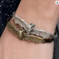 Vintage Adjustable Bat Bangle Bracelet Bat Wing Gothic Mystic Witch Bracelet Halloween Jewelry Birthday Gift Stainless Steel