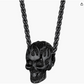 Fire Skull Head Necklace Skull Head Chain Jewelry Birthday Gift Stainless Steel 24in.