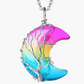 Tree of Life Birthstone Necklace Tree Crescent Moon Pendant Birthstone Jewelry Reiki Healing Crystal Gemstone Quartz Birthday Gift Stainless Steel 24in.