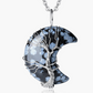 Tree of Life Birthstone Necklace Tree Crescent Moon Pendant Birthstone Jewelry Reiki Healing Crystal Gemstone Quartz Birthday Gift Stainless Steel 24in.