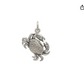 925 Sterling Silver Small Crab Pendant Necklace Sea Crab Jewelry Beach Crab Chain Birthday Gift 18in.