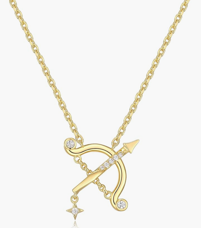 Gold Crab Zodiac Necklace Diamond Pendant Sea Crab Horoscope Jewelry Beach Crab Chain Birthday Gift Silver 925 Sterling Silver 18in.