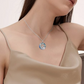 Crystal Crab Family Pendant Necklace Sea Crab Pearl Jewelry Beach Crab Diamond Chain Birthday Gift 925 Sterling Silver 18in.