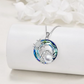 Crystal Crab Family Pendant Necklace Sea Crab Pearl Jewelry Beach Crab Diamond Chain Birthday Gift 925 Sterling Silver 18in.