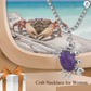 Natural Gemstone Healing Crystal Protection Cute Crab Pendant Necklace Sea Crab Jewelry Beach Crab Chain Birthday Gift Stainless Steel 18in.