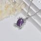 Natural Gemstone Healing Crystal Protection Cute Crab Pendant Necklace Sea Crab Jewelry Beach Crab Chain Birthday Gift Stainless Steel 18in.