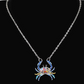 Cute Colorful Crab Pendant Necklace Purple Blue Black Green Sea Crab Jewelry Beach Crab Chain Birthday Gift Stainless Steel 18in.