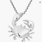 925 Sterling Silver Crab Pendant Necklace Sea Crab Jewelry Beach Crab Chain Birthday Gift 18in.