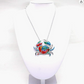 Colorful Enamel Crab Pendant Necklace Sea Crab Jewelry Beach Crab Chain Birthday Gift 925 Sterling Silver 18in.