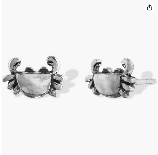 Small Crab Earrings Dainty Sea Crab EarringsCrab Jewelry Beach Birthday Gift 925 Sterling Silver