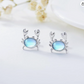 Blue Crystal Moonstone Crab Earrings Diamond Sea Crab Earrings Crab Jewelry Beach Birthday Gift 925 Sterling Silver