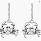 Hanging Dangle Crab Earrings Sea Crab Earring Crab Jewelry Beach Birthday Gift 925 Sterling Silver