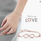 925 Sterling Silver Infinity Diamond Bracelet Love Heart Rose Gold Diamond Wedding Jewelry Anniversary Girls Teens Women Wife Gift