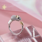 Adjustable Mouse Cheese Ring Diamond Rat Ring Mouse Jewelry Womens Girls Teen Birthday Gift Gold 925 Sterling Silver