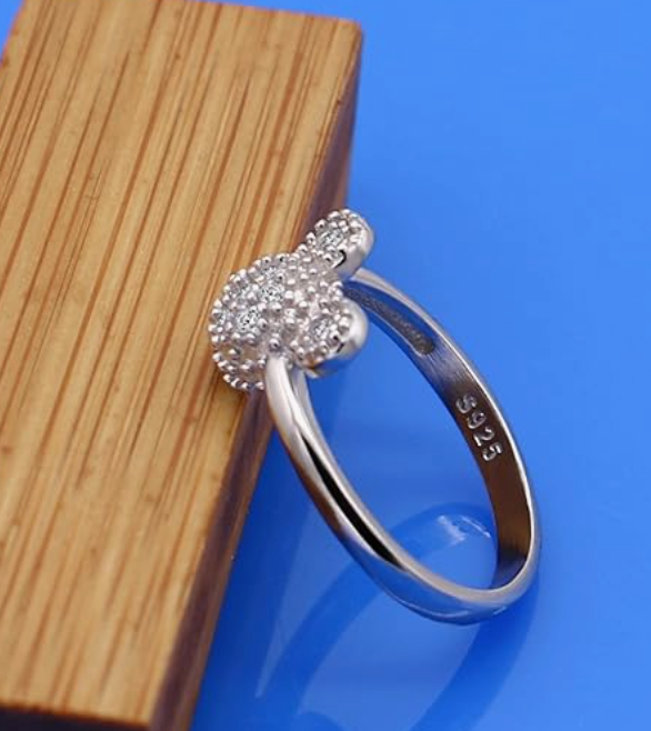 Diamond Metal Stud Mouse Ring Rat Ring Mouse Jewelry Friendship Band Womens Girls Teen Birthday Gift 925 Sterling Silver