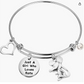 Funny Mouse Bangle Bracelet Love Heart Rat Jewelry Girls Teen Birthday Gift Stainless Steel Adjustable