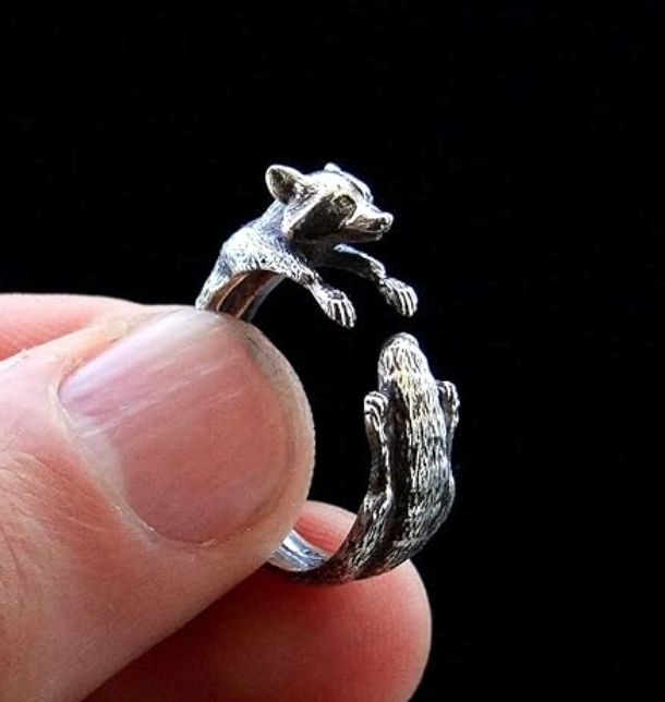 Cute Vintage Raccoon Ring Raccoon Jewelry Girls Teen Birthday Gift