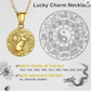 Chinese Zodiac Gold Mouse Coin Necklace Rat Medallion Pendant Mouse Chain Rat Jewelry Girls Teen Birthday Gift Stainless Steel 18in.