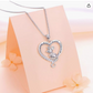 925 Sterling Silver Mouse Heart Love Necklace Mouse Diamond Pendant Mouse Chain Rat Jewelry Girls Teen Birthday Gift 18in.