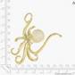 Gold Octopus Necklace Octopus Diamond Pendant Chain Tako Jewelry Girls Teen Birthday Gift 925 Sterling Silver 18in.