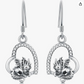 Cute Hanging Frog Earrings Frog Jewelry Womens Girls Teen Diamond Birthday Gift 925 Sterling Silver