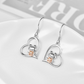 Cute Frog Family Earrings Baby Frog  Heart Love Jewelry Womens Girls Teen Birthday Gift 925 Sterling Silver Rose Gold Diamond