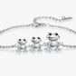 Frog Family Bracelet Chain Baby Frog Jewelry Womens Girls Teen Birthday Gift 925 Sterling Silver