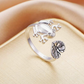 Frog Ring Frog Leaf Heart Love Jewelry Womens Girls Teen Birthday Gift 925 Sterling Silver