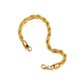 Twist Chain Bracelet Gold Silver Color Rope Chain Bracelet Hip Hop Jewelry Twist Rope Bracelet