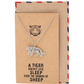 Tiger Necklace Pendant Animal Chain Tiger Jewelry Gift Card 18in.