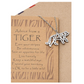 Tiger Necklace Pendant Animal Chain Tiger Jewelry Gift Card 18in.