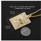 2.5 tcw Diamond Eye of Ra Horus Egypt Gold Gift Evil Eye Diamond African Jewelry Eye of Ra Horus Square Pendant Gold Box Medallion