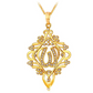 Allah Chandelier Chain Holy Islamic Jewelry Muslim Gift Arabic Necklace Simulated Diamond Allah Pendant Gold Silver Color Metal Alloy 22in.