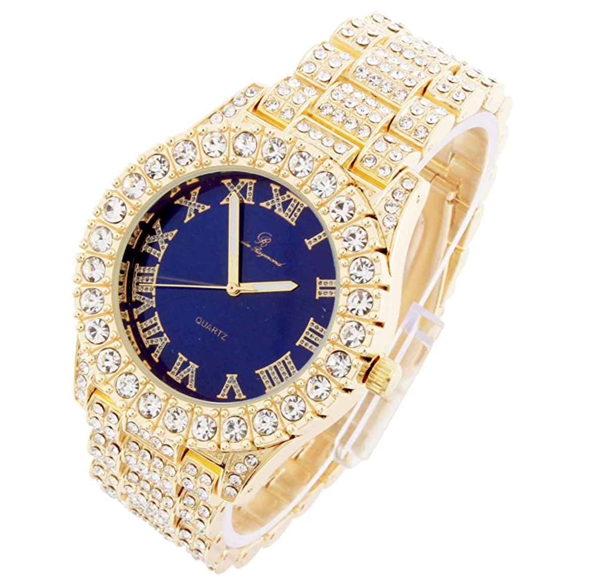 Gold-Tone Rhinestone Analog Watch | GUESS Factory