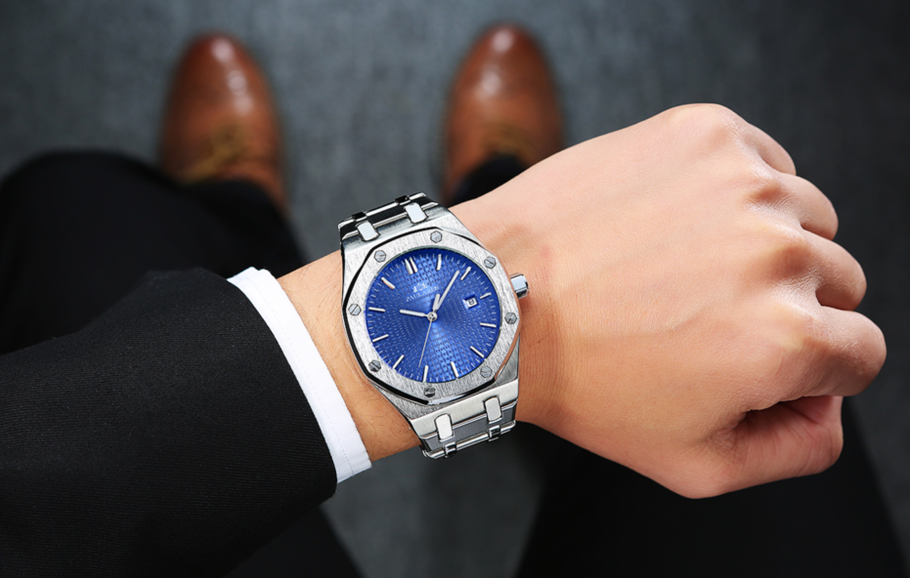 Fashion Men's Business Watches Leather Military Alloy Analog Quartz Wrist  Watch | eBay