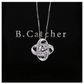 Infinity Rotary Clover Pendant Simulated Diamond Solitaire Necklace Chain 20in.