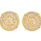 10mm Clip Back Big Circle Earrings Silver Gold Diamond Earring Hip Hop Mens Round Screw Back Earrings Iced Out