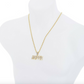 Iced Drippin Pendant Drip Necklace Gold Color Metal Alloy Simulated Diamond Necklace Hip Hop Twist Rope Chain Iced Out 24in.