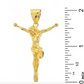 Jesus Christ Chain Cross Necklace Jesus Pendant Rapper Iced Out Gold Metal Alloy 20in.
