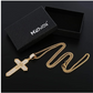 Holy Cross Pendant Jesus Cross Necklace Simulated Diamond Cross Chain Iced Out 24in.