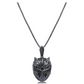 Black Mask Panther Pendant Cartoon Necklace Diamond Superhero Chain 24in.
