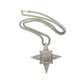 7 Star 5 Percenter Pendant Allah Jewelry Hip Hop Diamond Silver Necklace Muslim Chain NOI Gold 24in.