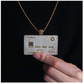 Credit Card Necklace Debit Card Pendant Hip Hop Iced Out Cash Money Bag Chain Simulated Diamond Gold Color Metal Alloy 24in.