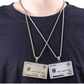 Credit Card Necklace Debit Card Pendant Hip Hop Iced Out Cash Money Bag Chain Simulated Diamond Gold Color Metal Alloy 24in.